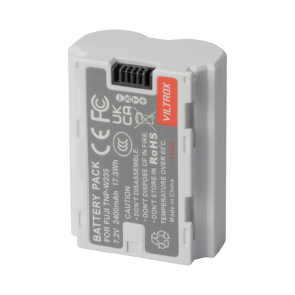 Viltrox NP-W235 TNP-W235 Li-ion Battery 2400mAh, Built-in Type-C Input, Battery Replacement for Fujifilm X Series Cameras, Compatible with Monitors, LED Lights, Video Lights and Ring Lights