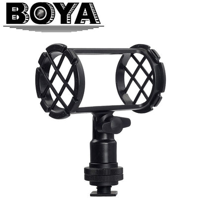 [CLEARANCE] Boya BY-C04 Camera Video Microphone Shock Mount for Boya BY-BM6060 Rode NTG-1, NTG2, NTG-3, NTG-4 Audio Technica AT897, ATR6550 Sennheiser MKH-416, ME66/K6 MKE-600 Azden SGM-1X Sony ECM-CG50