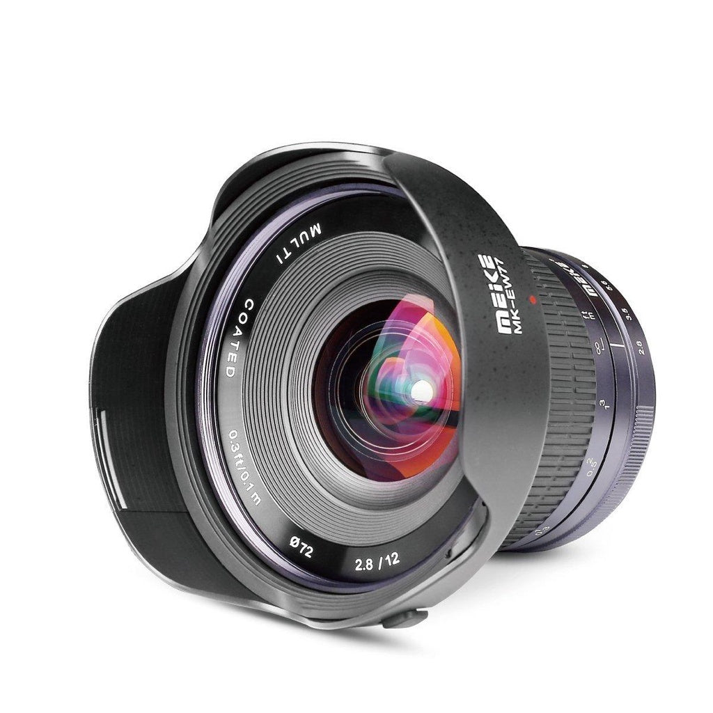 Meike MK-12mm 12mm F/2.8 Ultra Wide Angle Manual Focus APS-C Prime Lens (E-Mount) for Sony Mirrorless Cameras