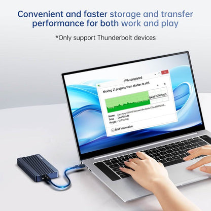 ACASIS TBU405Air Thunderbolt 3 USB Type-C NVMe M.2 SSD Enclosure with High-Speed 40Gbps Data Transmission and Supports Up to 8TB Storage Capacity for Windows, macOS, and Linux, PC, Laptop, Desktop Computer