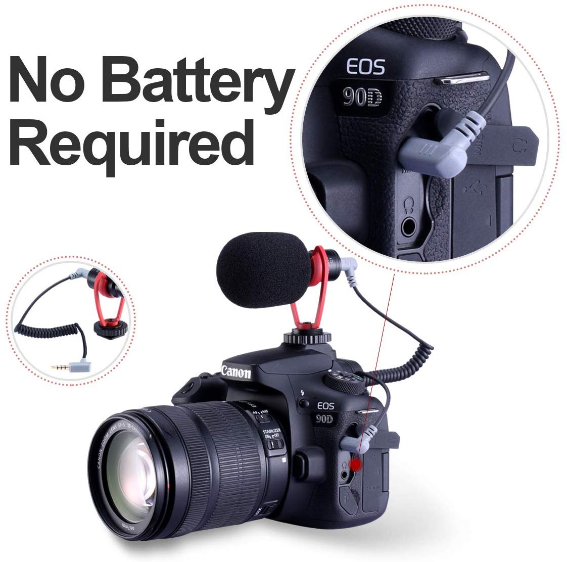 [CLEARANCE] Sairen by Ulanzi VM-Q1 Shotgun Video Microphone, Compact On-Camera Recording Mic, with Shock Mount DeadCat Windscreen, Universal for Smartphone and Camera
