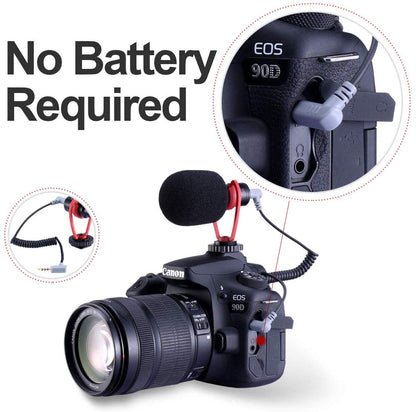 [CLEARANCE] Sairen by Ulanzi VM-Q1 Shotgun Video Microphone, Compact On-Camera Recording Mic, with Shock Mount DeadCat Windscreen, Universal for Smartphone and Camera