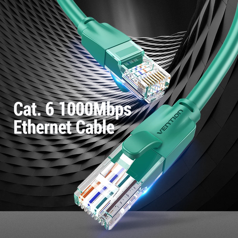 [CLEARANCE] Vention CAT6 Ethernet 2M Round Cable UTP Patch 1000Mbps Lan Network Wire Cord for Internet Router PC Modem