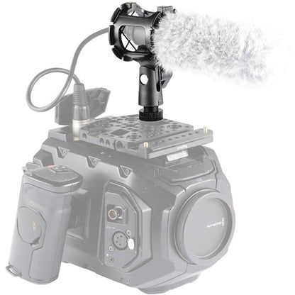 SmallRig Multi-Function Microphone Shock Mount with 4-Point Suspension, Cold Shoe and 3/8"-16 Threaded Base for Camera Shoes and Boompoles 1859