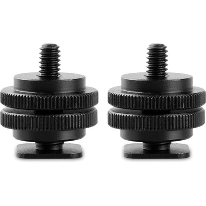 SmallRig Cold Shoe Adapter 2pcs with 1/4" Top Thread and 3/8" Bottom Thread Compatible for Camera Threaded Accessory to Hot Shoe Attachement 1631