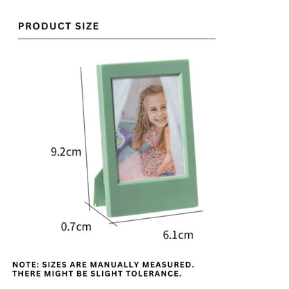 Pikxi Pastel Color Solo Instant Mini Film Photo Frame for FUJIFILM Instax mini Cameras with Stand - Available in Blossom Pink, Pastel Blue, Lilac Purple, Indigo, and Athens White, Charcoal Gray, Sugar Yellow, Avocado Green
