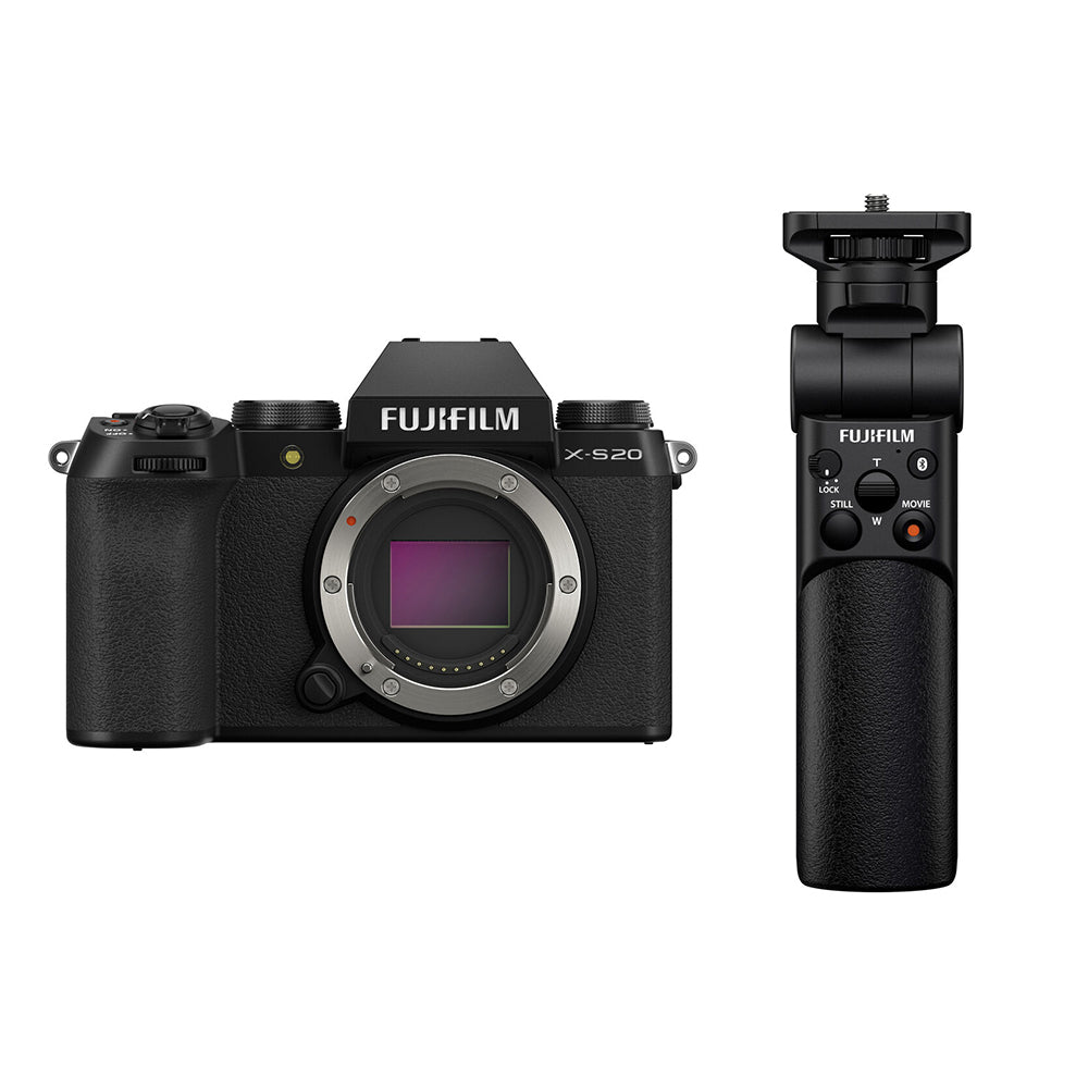 FUJIFILM X-S20 Mirrorless Camera Body with TG-BT1 Tripod Grip Bluetooth, 26.1MP APS-C X-Trans BSI CMOS 4 Sensor & X-Processor 5, 6K, 4K Full HD Up to 8fps Shooting, and Vari-Angle Touchscreen