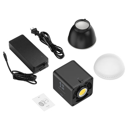 Ulanzi ML100RGB 100W Full-Color RGB COB Video Light 2700-6500K CCT with 20 Lighting Effects, Mini Bowens Mount, LCD Display, Adjustment Knob, 4000mAh Built-in Battery, DC and USB C Charging Ports for Photography, Studio Lighting and Equipment