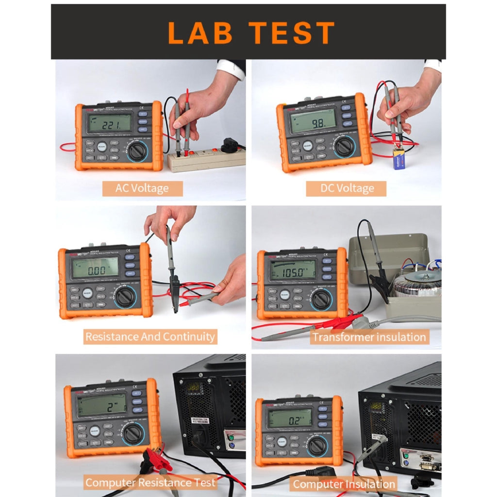 [CLEARANCE] PeakMeter MS5205 Analog and Digital 2500V Insulation Resistance Tester megger meter 0.01~100G Ohm with Multimeter