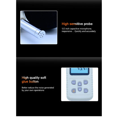 Benetech GM1358 30-130dB Digital Sound Level Meter Noise Tester