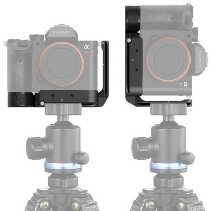 SmallRig Dedicated L-Bracket with Leather Grip and 1/4"-20 Screw, Extendable Side Plate, Multiple 1/4”-20 Threaded Holes and Strap Slot for Sony Alpha 7 III / 7R III and Alpha 9 Mirrorless Camera 2122D