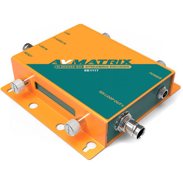 AVMatrix SE1117 H.264/H.265 SDI Streaming Encoder with SDI Input & Loop Out Ethernet Interface, Live Stream without Computer Connection, 1080p60 Video with Embedded Audio, Main/Sub Dual Streaming, and Independent 3.5mm Audio Input