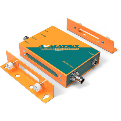 AVMatrix SE1117 H.264/H.265 SDI Streaming Encoder with SDI Input & Loop Out Ethernet Interface, Live Stream without Computer Connection, 1080p60 Video with Embedded Audio, Main/Sub Dual Streaming, and Independent 3.5mm Audio Input