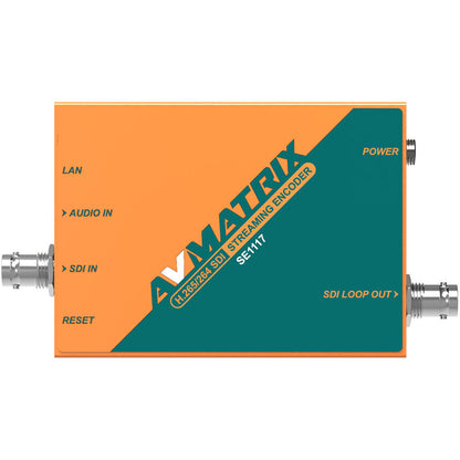 AVMatrix SE1117 H.264/H.265 SDI Streaming Encoder with SDI Input & Loop Out Ethernet Interface, Live Stream without Computer Connection, 1080p60 Video with Embedded Audio, Main/Sub Dual Streaming, and Independent 3.5mm Audio Input