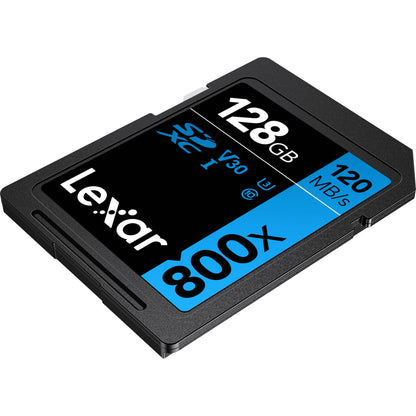 Lexar BLUE Series High-Performance 800X SDHC / SDXC 32GB 64GB 128GB UHS-I Class 10 SD Card with 120 MB/S Read Speed LEXAR LSD0800P032G-BNNNG, LSD0800P064G-BNNNG, LSD0800P128G-BNNNG