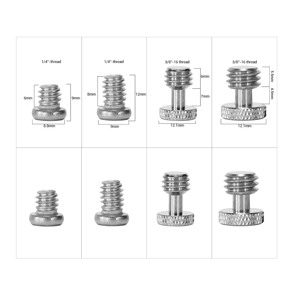 SmallRig Mounting Screw Set (26pcs) with 1/4" and 3/8" Slotted, 1/4", M2.5 and M4 Socket Cap, M2 and M3 Phillips Screws for Camera Accessories AAK2326