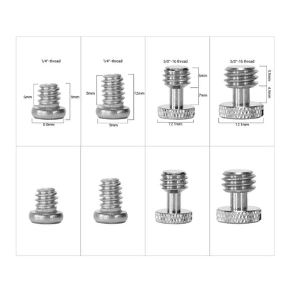 SmallRig Mounting Screw Set (26pcs) with 1/4" and 3/8" Slotted, 1/4", M2.5 and M4 Socket Cap, M2 and M3 Phillips Screws for Camera Accessories AAK2326