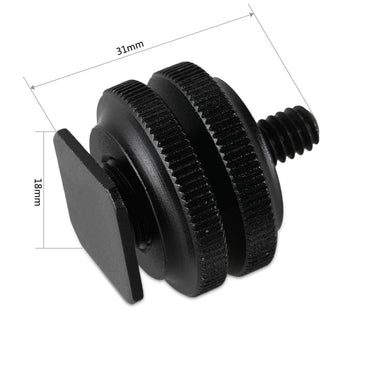 SmallRig Cold Shoe Adapter 2pcs with 1/4" Top Thread and 3/8" Bottom Thread Compatible for Camera Threaded Accessory to Hot Shoe Attachement 1631