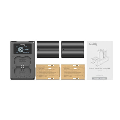 SmallRig NP-W235 Rechargeable Replacement Battery (2-Pack) 7.2V 2040mAh with 5V USB Type C Dual Battery Charger Kit for Fujifilm GFX 50S II, GFX 100S, X-T4, VG-X-T4, X-T5, X-H2, X-H2S, X-S20 Mirrorless Camera | 3822