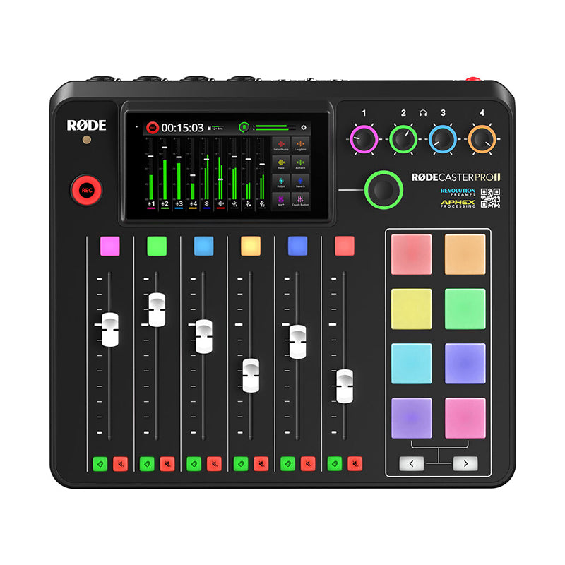 RODE RodeCaster Pro II Integrated Podcast Audio Production Studio powered by APHEX® with Bluetooth and 8 Smart Pads for Musicians, Content Creators, Podcasters, Streamers