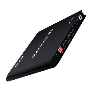 ArgoX HDMX02 4x2 HDMI Matrix Video Switch Splitter with 8K 60Hz Ultra HD, Remote Control, EDID Button, Supports 3D, HDR, 3.5mm Jack Audio for Mainframe, Laptop, Gaming, Monitor, TV, Projector | JG Superstore