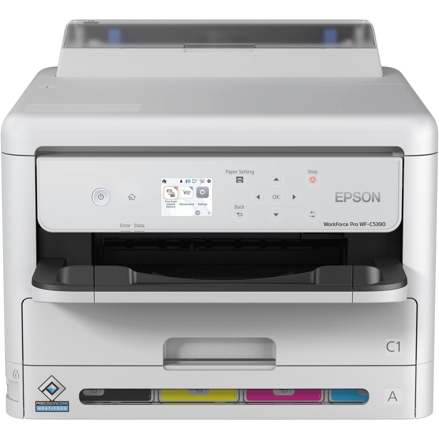 Epson WorkForce Pro WF-C5390 A4 Colored Auto Duplex Inkjet Printer with Ethernet & Wi-Fi / Wi-Fi Direct, USB 2.0 Connectivity, 4-Colored Hassle-Free, Ultra Low Cost Efficient, High-Yield Ink, Epson Connect for Home and Commercial Use