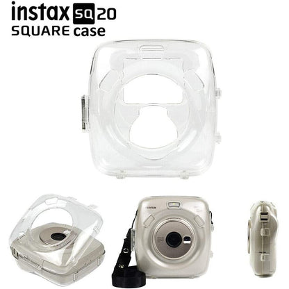 [CLEARANCE] Pikxi CSQ20 Fujifilm Instax Square SQ20 Instant Camera Clear Transparent Case White