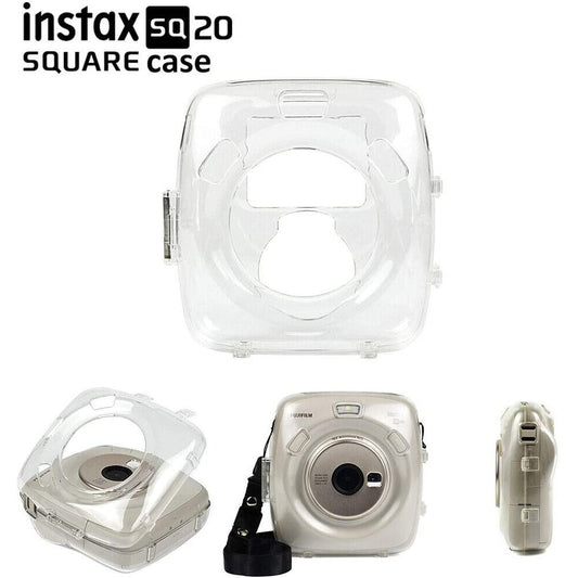 [CLEARANCE] Pikxi CSQ20 Fujifilm Instax Square SQ20 Instant Camera Clear Transparent Case White