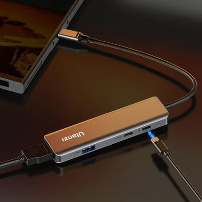 Ulanzi C060 USB-C Multifunctiol Capture Card with 1920x1080 60hz HDMI Video, 3.0 USB-A Port, 100W USB-C Port for Live Streaming, Gaming, Display Monitor, Laptop