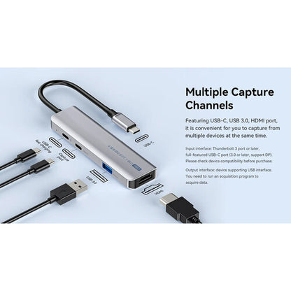 Ulanzi C060 USB-C Multifunctiol Capture Card with 1920x1080 60hz HDMI Video, 3.0 USB-A Port, 100W USB-C Port for Live Streaming, Gaming, Display Monitor, Laptop