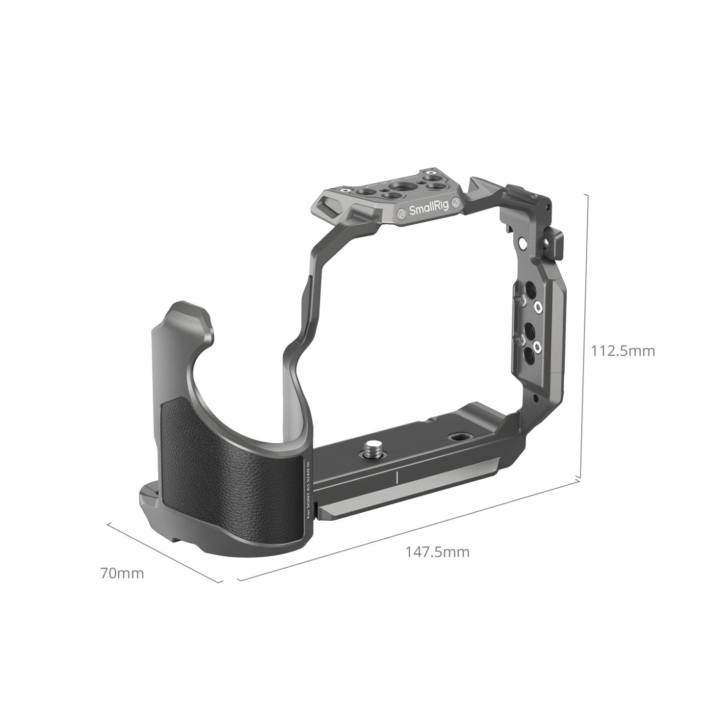 SmallRig Cage Kit for Sony Alpha 1 II / 9 III with Leather Grip, 1/4"-20 / ARRI 3/8"-16 Locating Holes,  Arca-Swiss Quick Release Plate, Three-Point Locking & HawkLock QR Self-Locking System | 5187