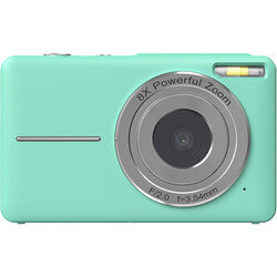 SONGDIAN DL403L 44MP Digital Camera 1080p FHD with AF Autofocus 8x Digital Zoom, 2.4" LCD Screen, Built-in Flash, 600mAh Lithium-Ion Battery and MicroSD Storage Slot for Point and Shoot Photography | Black, White, Green, Pink