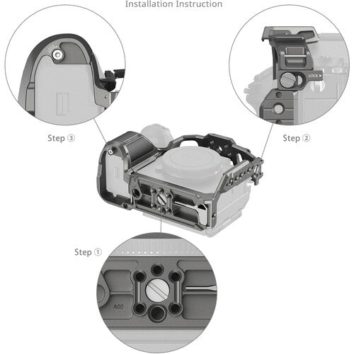 SmallRig Cage Kit for Sony Alpha 1 II / 9 III with Leather Grip, 1/4"-20 / ARRI 3/8"-16 Locating Holes,  Arca-Swiss Quick Release Plate, Three-Point Locking & HawkLock QR Self-Locking System | 5187