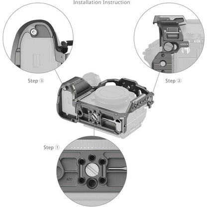 SmallRig Cage Kit for Sony Alpha 1 II / 9 III with Leather Grip, 1/4"-20 / ARRI 3/8"-16 Locating Holes,  Arca-Swiss Quick Release Plate, Three-Point Locking & HawkLock QR Self-Locking System | 5187