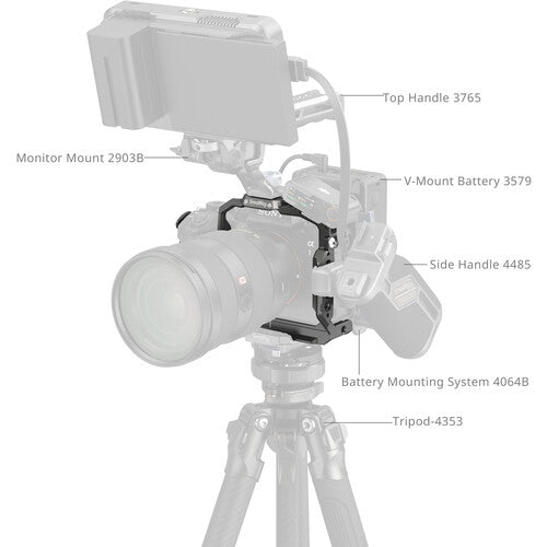 SmallRig Cage Kit for Sony Alpha 1 II / 9 III with Leather Grip, 1/4"-20 / ARRI 3/8"-16 Locating Holes,  Arca-Swiss Quick Release Plate, Three-Point Locking & HawkLock QR Self-Locking System | 5187