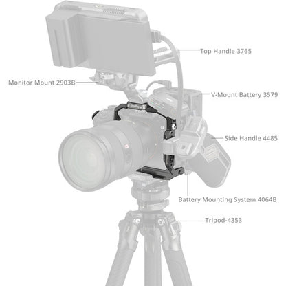 SmallRig Cage Kit for Sony Alpha 1 II / 9 III with Leather Grip, 1/4"-20 / ARRI 3/8"-16 Locating Holes,  Arca-Swiss Quick Release Plate, Three-Point Locking & HawkLock QR Self-Locking System | 5187