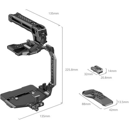 SmallRig Cage Kit for Canon EOS C80 Cinema Camera with Top Handle, Integrated 1/4"-20 / ARRI 3/8"-16 Locating Holes, Built-in Anti Scratch Silicon Padding, H21 TO Rail and H38 Arca-Swiss QR Plate | 5136
