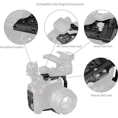 SmallRig Cage Kit for Canon EOS C80 Cinema Camera with Top Handle, Integrated 1/4"-20 / ARRI 3/8"-16 Locating Holes, Built-in Anti Scratch Silicon Padding, H21 TO Rail and H38 Arca-Swiss QR Plate | 5136