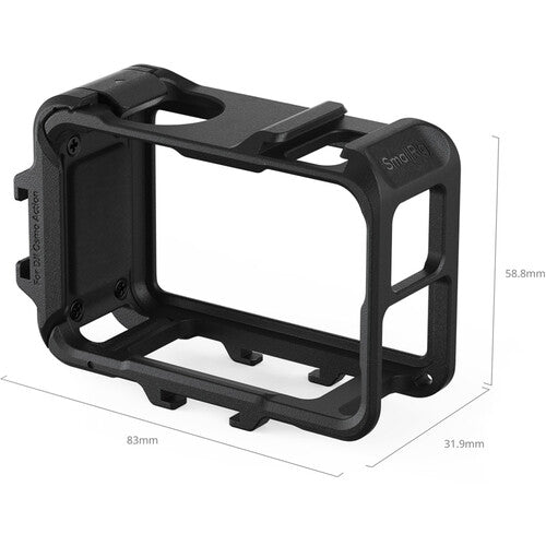 SmallRig Cage for DJI OSMO Action 5 Pro / 4 / 3 with Magnetic Horizontal-Vertical QR, Triple Cold Shoe Mount | 5135