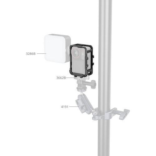 SmallRig Cage for DJI OSMO Action 5 Pro / 4 / 3 with Magnetic Horizontal-Vertical QR, Triple Cold Shoe Mount | 5135