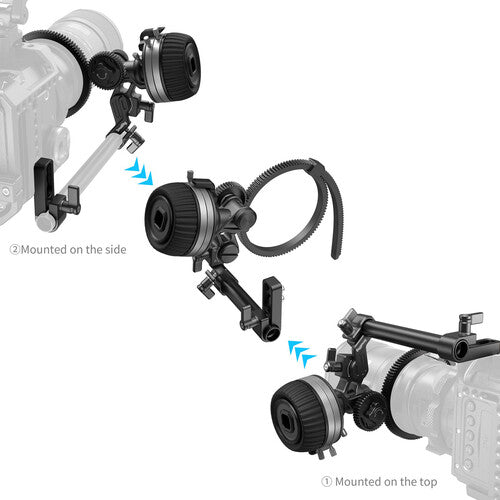 SmallRig Follow Focus F50 with 3-Step Quick 360° Rotation Switch, Stepless Damping Adjustment, Silicon Gear for Mirrorless, DSLR and Cinema Lenses | 4745