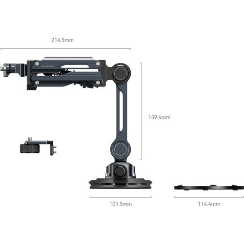 SmallRig Mini Shock Absorber Support with Adjustable Dumping Knob, Strong Suction Mount, Multi-Compatible System for DJI Action / Osmo Pocket , Insta360 and GoPro Hero Action Camera | 5123