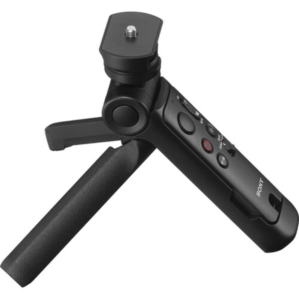 Sony GP-VPT3 Wireless Shooting Grip Tripod & Detachable Remote with Bluetooth Control for Sony NEX-5T, ZV-E10, ZV-E10 II, ZV-E1, QX1, A7 IV, A7S III Mirrorless Vlogging Camera | Black | White