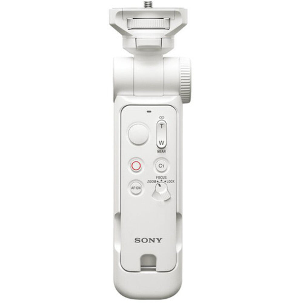 Sony GP-VPT3 Wireless Shooting Grip Tripod & Detachable Remote with Bluetooth Control for Sony NEX-5T, ZV-E10, ZV-E10 II, ZV-E1, QX1, A7 IV, A7S III Mirrorless Vlogging Camera | Black | White