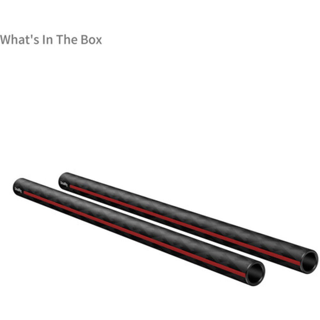 SmallRig 15mm Carbon Fiber Rods 12" / 8" Lightweight, Reinforced, Textured Support Rods and 2mm Wall Thickness for Camera Rigs & Accessories | 5211 | 5212