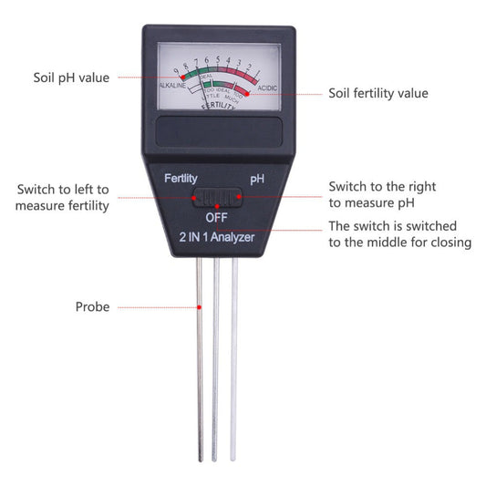 [CLEARANCE] Eagletech 2 in 1 Soil Fertility Sensor Meter Plant Fertile pH Tester