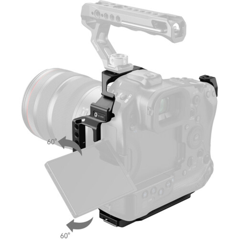 SmallRig Camera Cage for Canon EOS R1 Mirrorless Camera with Arca-Type Quick Release Plates, Cold Shoe Mounts, 1/4"-20 & 3/8"-16 Threads, DJI RS Gimbal Compatible | 5413