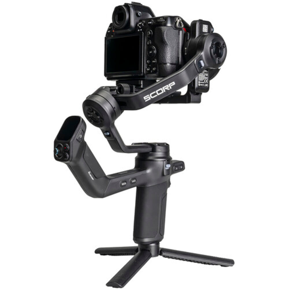 FeiyuTech SCORP 3 3-Axis Handheld Camera Gimbal Stabilizer with 3.5Kg Max Payload, 14-Hour Battery Life, USB-C, Buckle Design 3-Axis Motor Locks, AI Smart Tracking, OLED Status Indicator, L-Shaped QR Quick Release Plate & 1/4"-20 Threads
