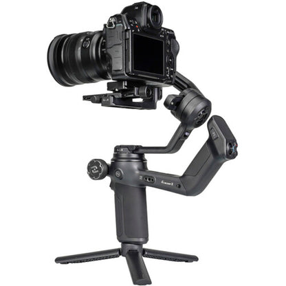 FeiyuTech SCORP 3 3-Axis Handheld Camera Gimbal Stabilizer with 3.5Kg Max Payload, 14-Hour Battery Life, USB-C, Buckle Design 3-Axis Motor Locks, AI Smart Tracking, OLED Status Indicator, L-Shaped QR Quick Release Plate & 1/4"-20 Threads