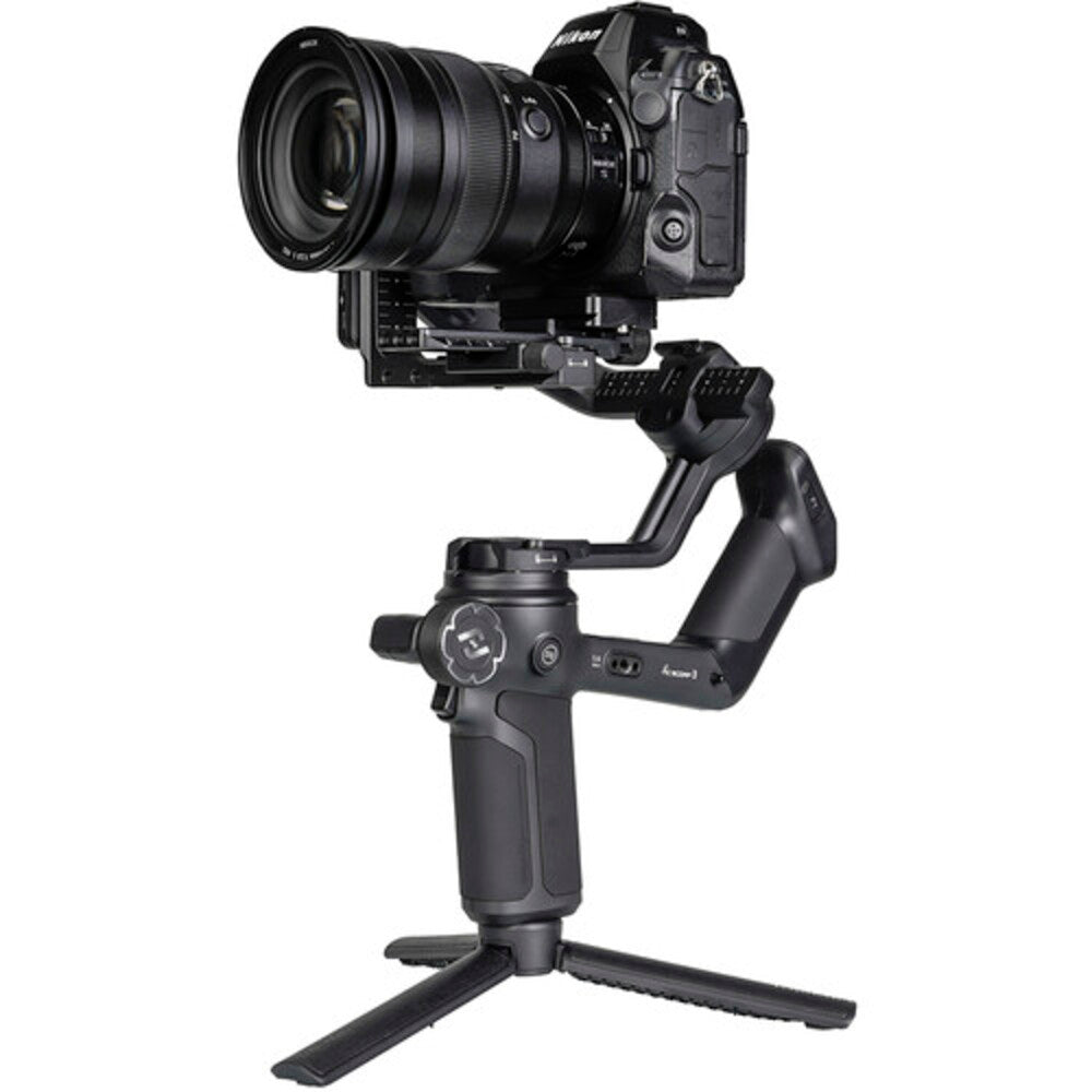 FeiyuTech SCORP 3 3-Axis Handheld Camera Gimbal Stabilizer with 3.5Kg Max Payload, 14-Hour Battery Life, USB-C, Buckle Design 3-Axis Motor Locks, AI Smart Tracking, OLED Status Indicator, L-Shaped QR Quick Release Plate & 1/4"-20 Threads